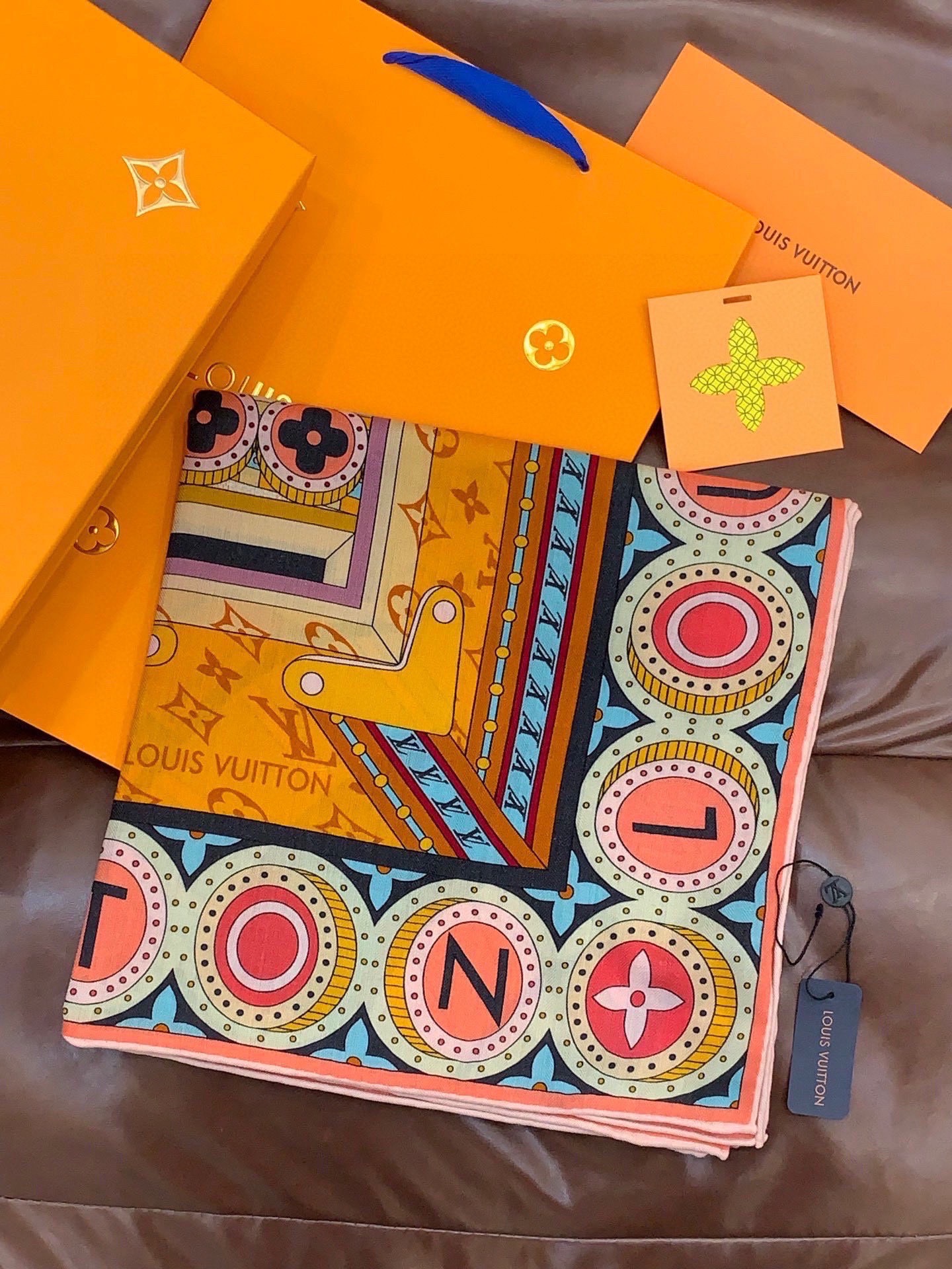 Louis Vuitton Jeu de Voyage square scarf