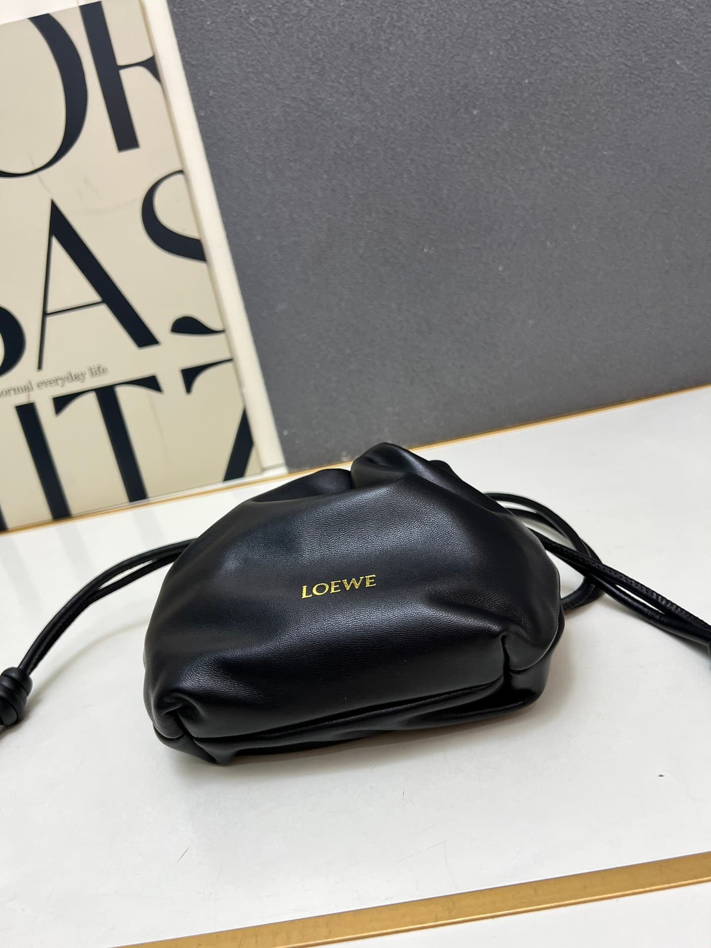 Loewe Mini Flamenco purse in black lambskin DG3307 High