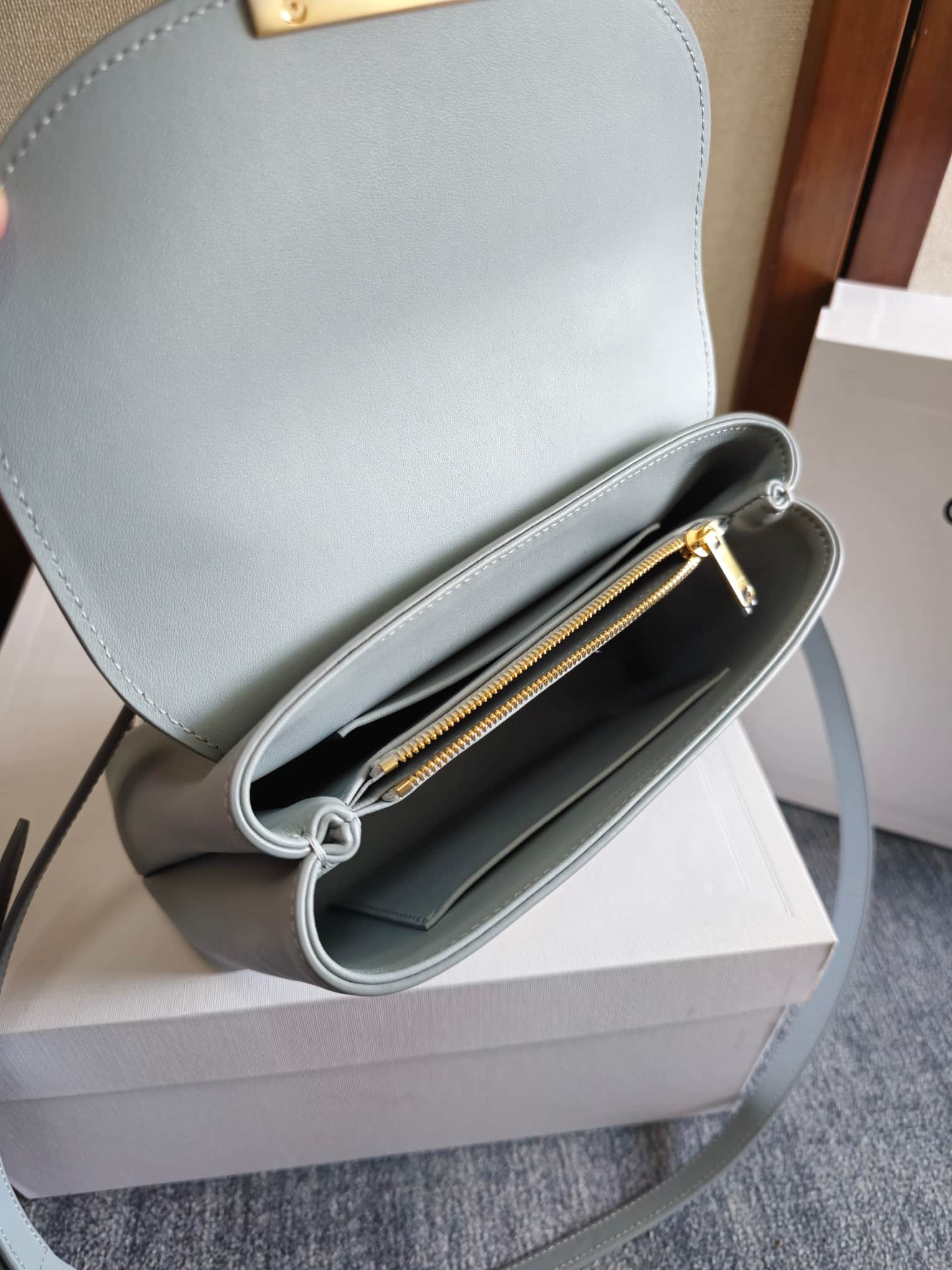 Celine Mini Nino bag in Blue Supple Calfskin High