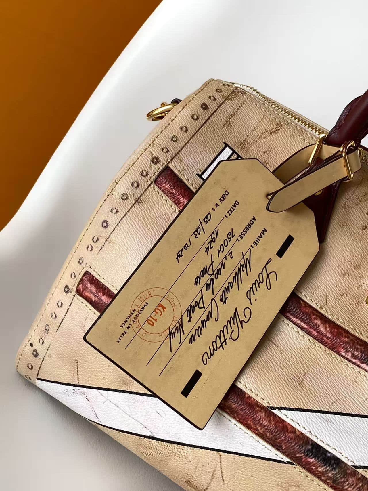 Louis Vuitton Speedy Soft 30 Beige Coated canvas M28149 High