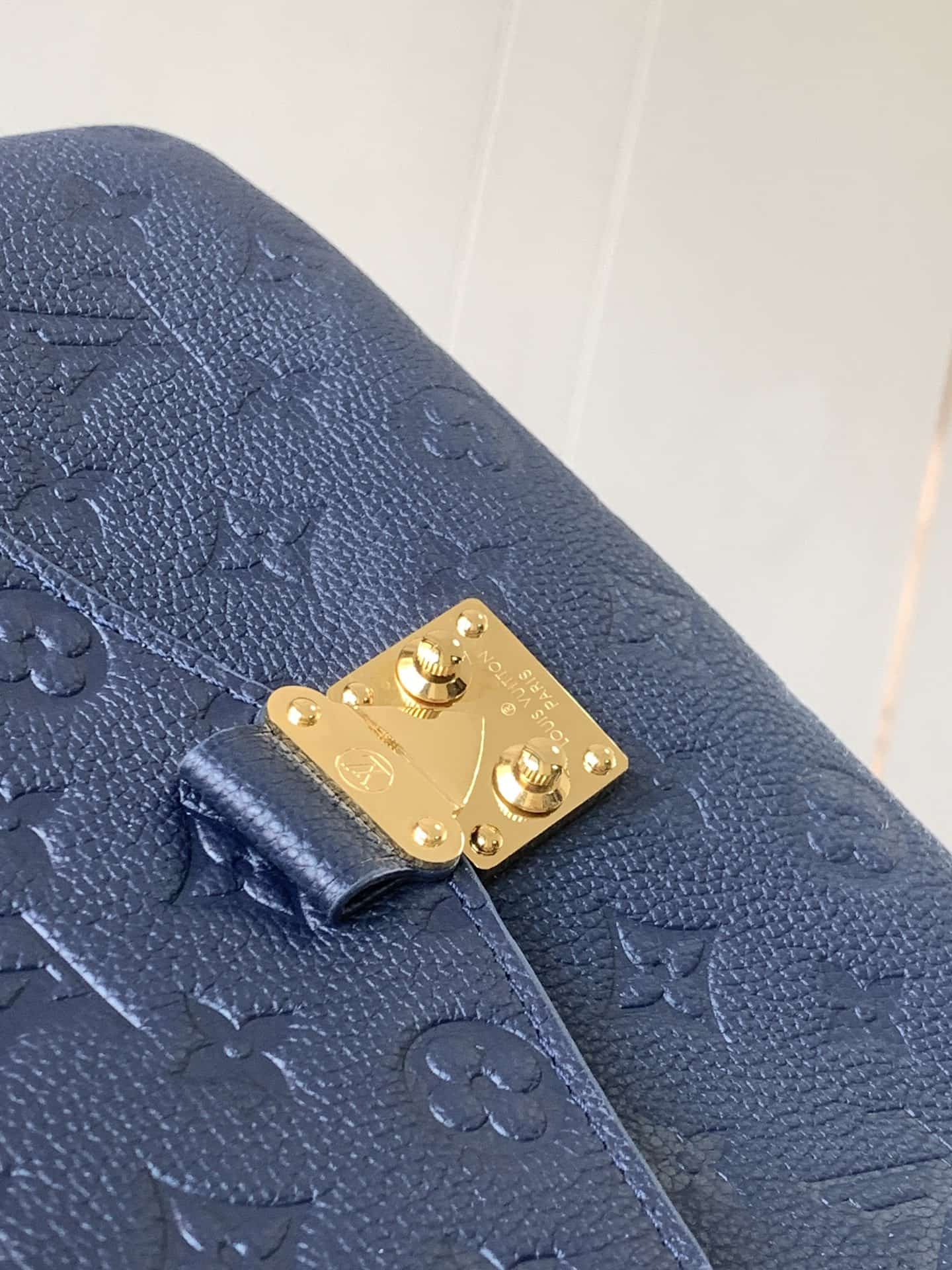 Louis Vuitton POCHETTE METIS Bag Monogram Empreinte Navy Blue M47142 High