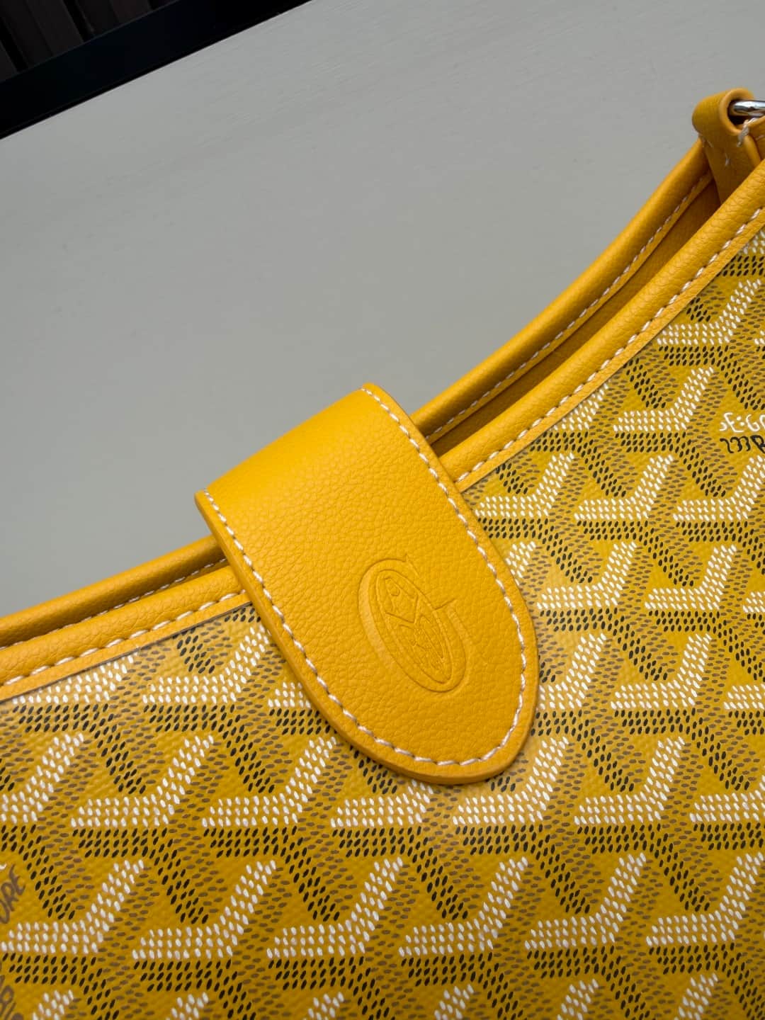 Goyard Musette PM bag in yellow Goyardine canvas Mid