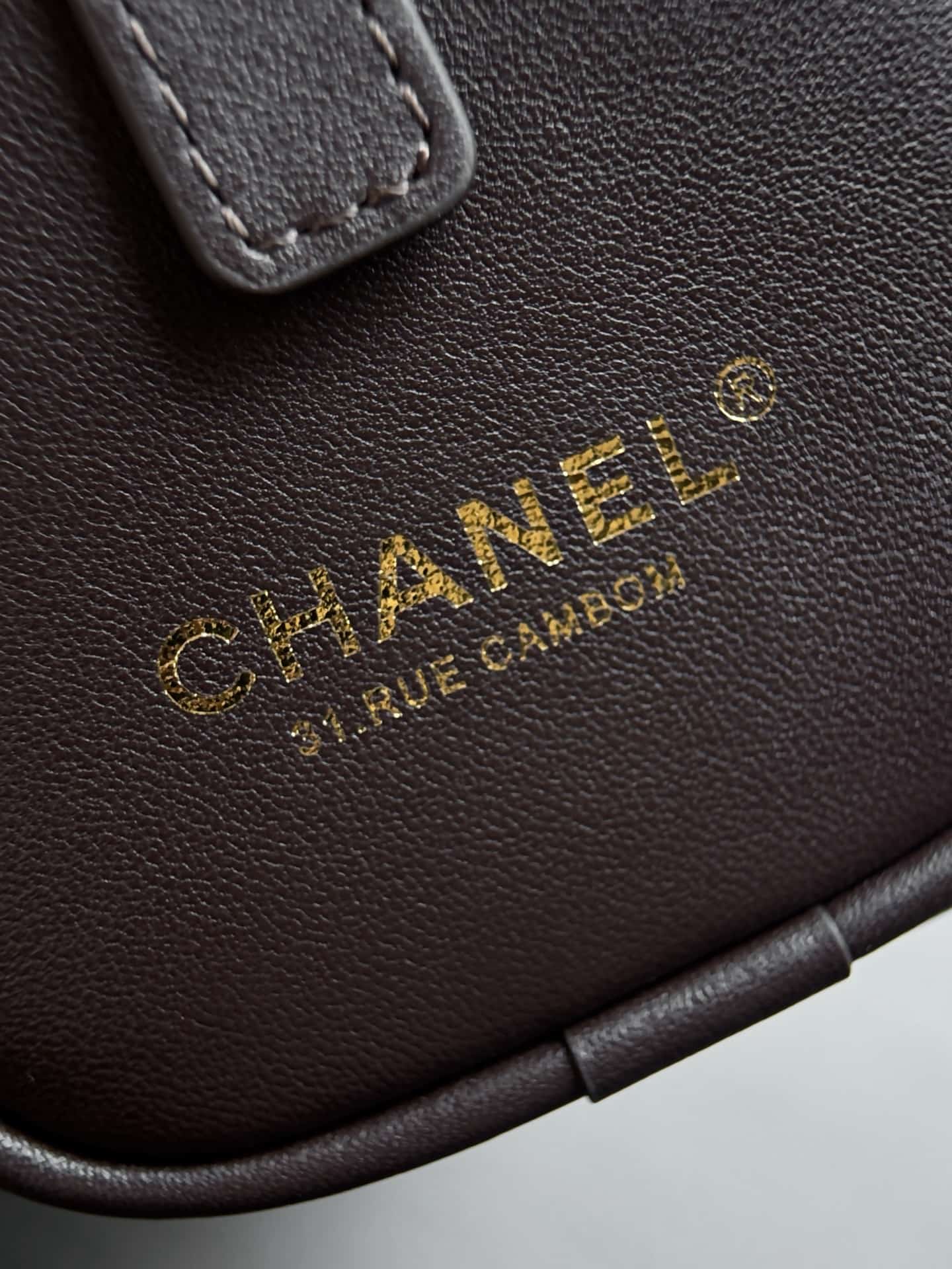 Chanel Mini Bowling Bag Calfskin & Gold-Tone Metal Coffee AP5528 A