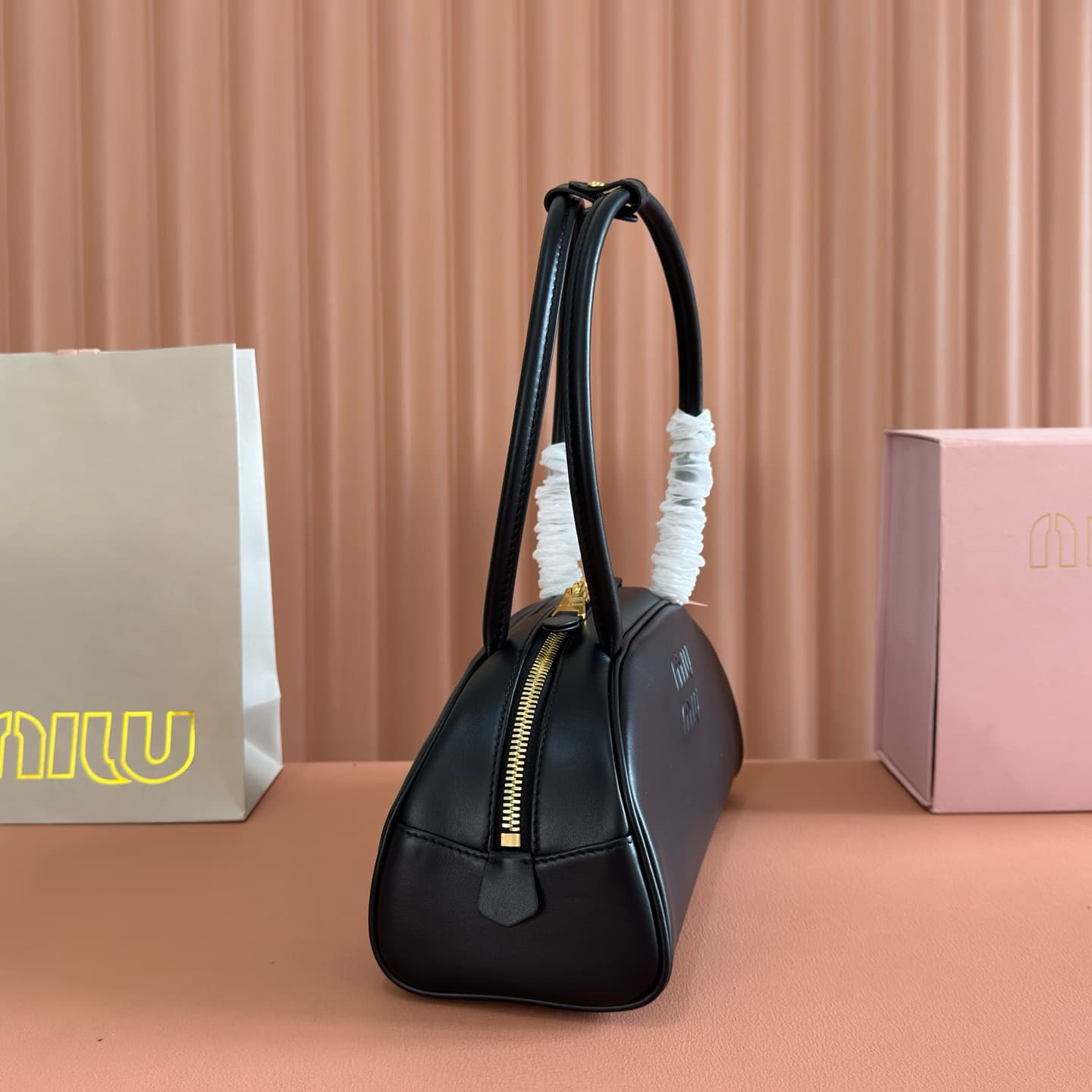 Miu Miu Black Beau Leather Bag 5BB193 TOP