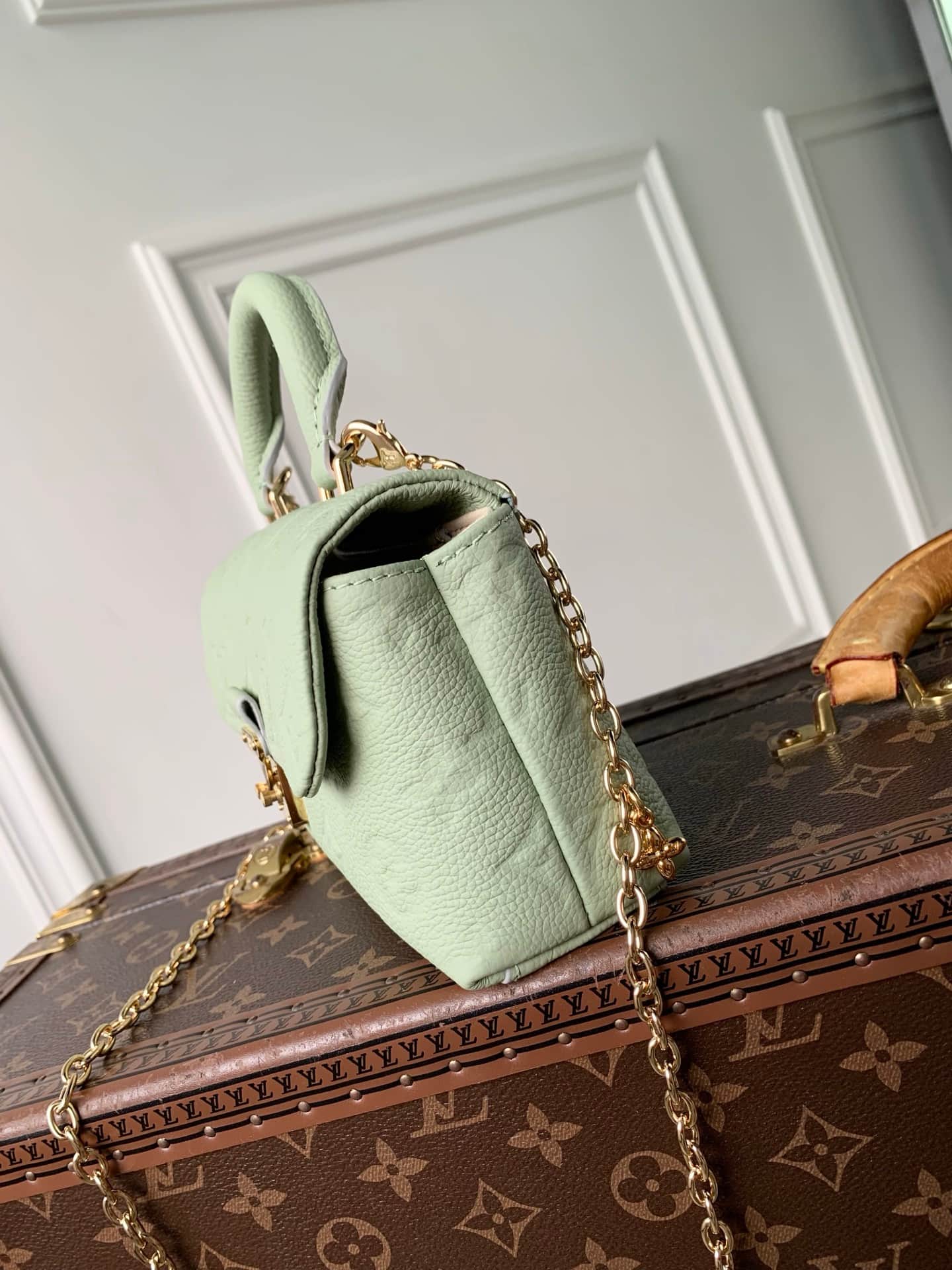 Louis Vuitton Nano Madeleine Minty/Lily White Cowhide leather M29785 High