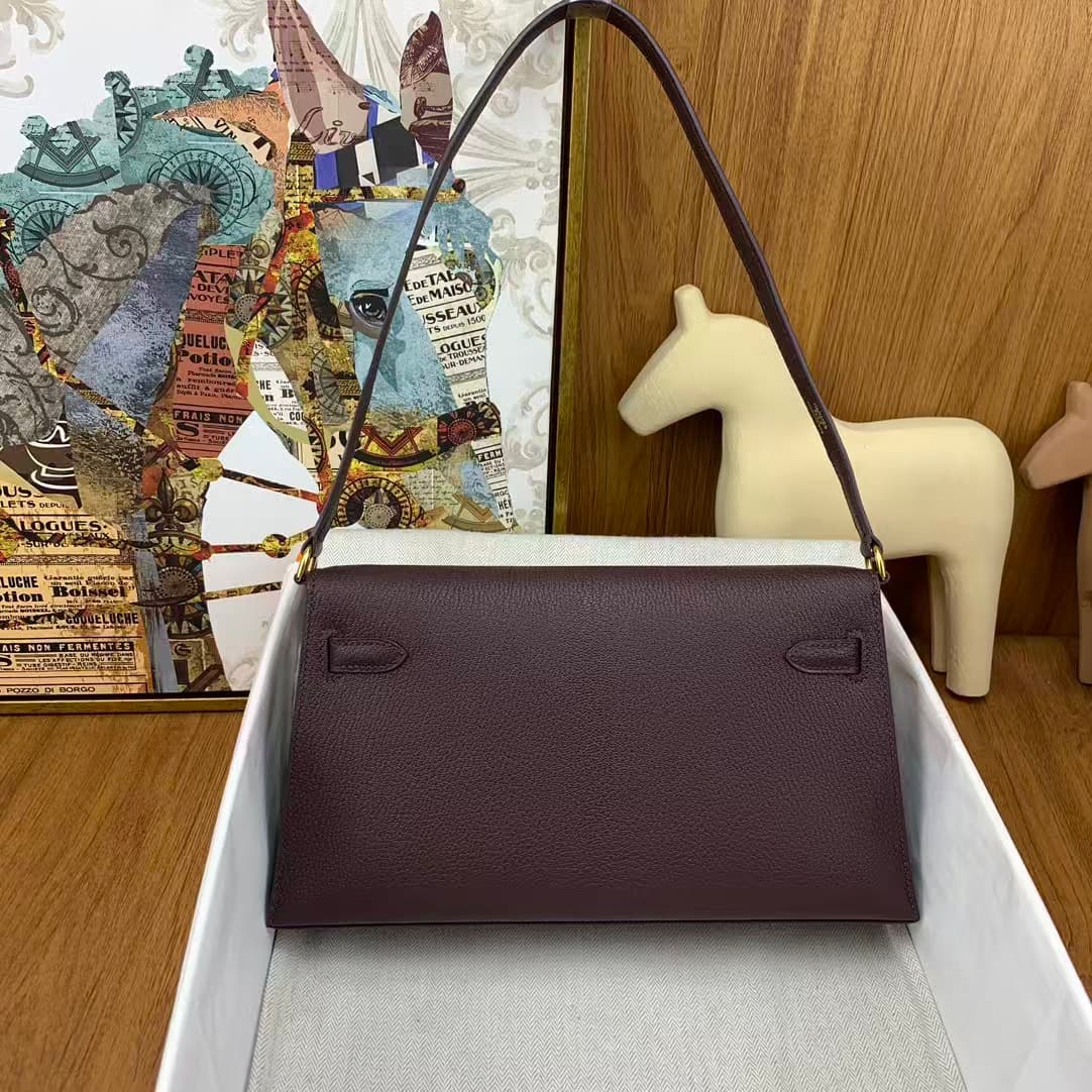 Hermes Kelly Elan 27cm Goatskin Gold-Metal WAX High