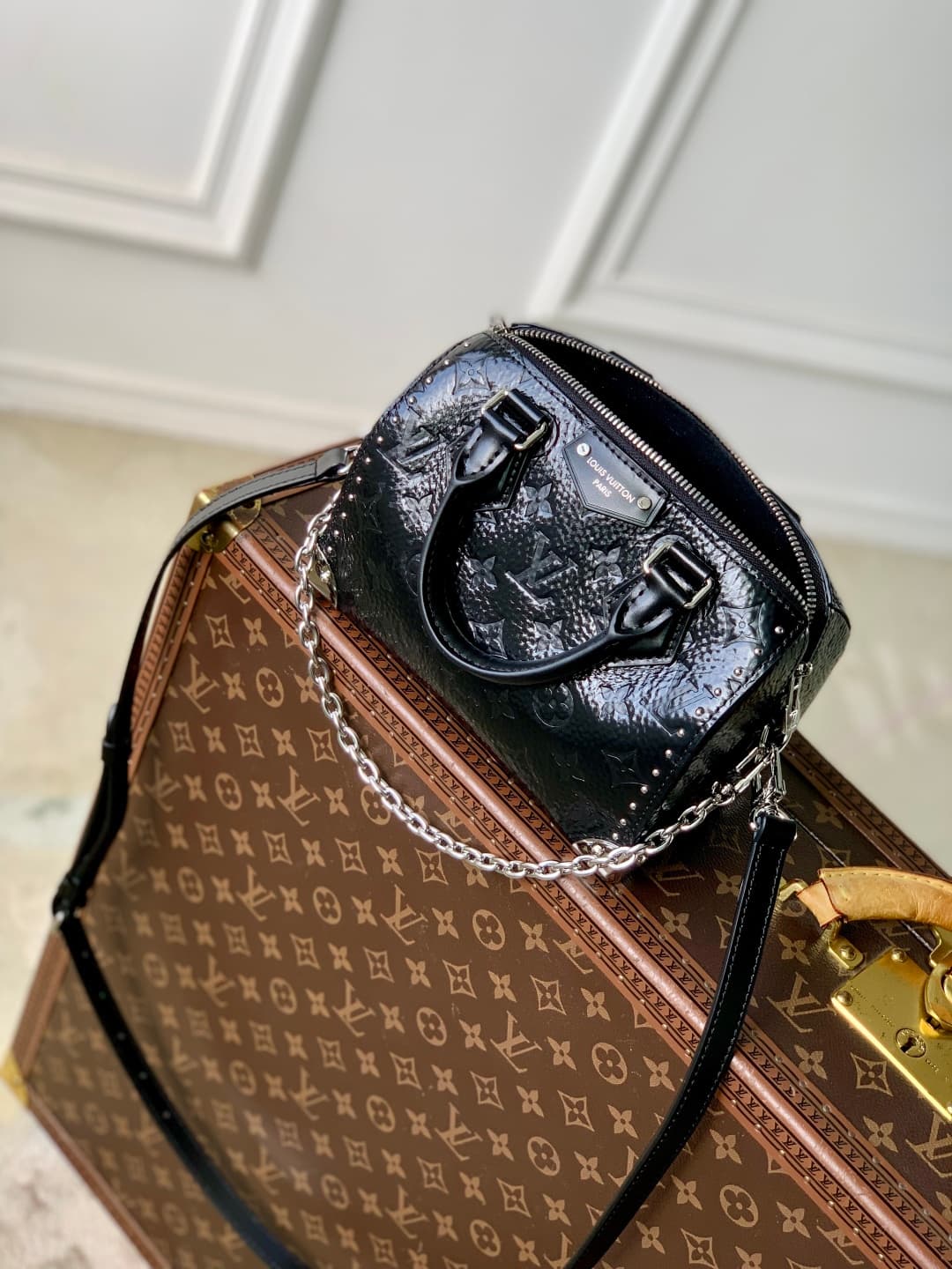 Louis Vuitton Speedy Trunk 20 in Monogram Saga M27921 High