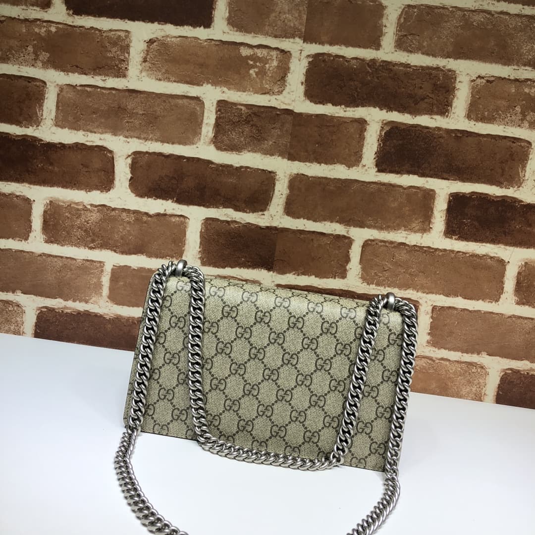 DIONYSUS MEDIUM RECTANGULAR BAG 499623 GG Supreme canvas Beige high