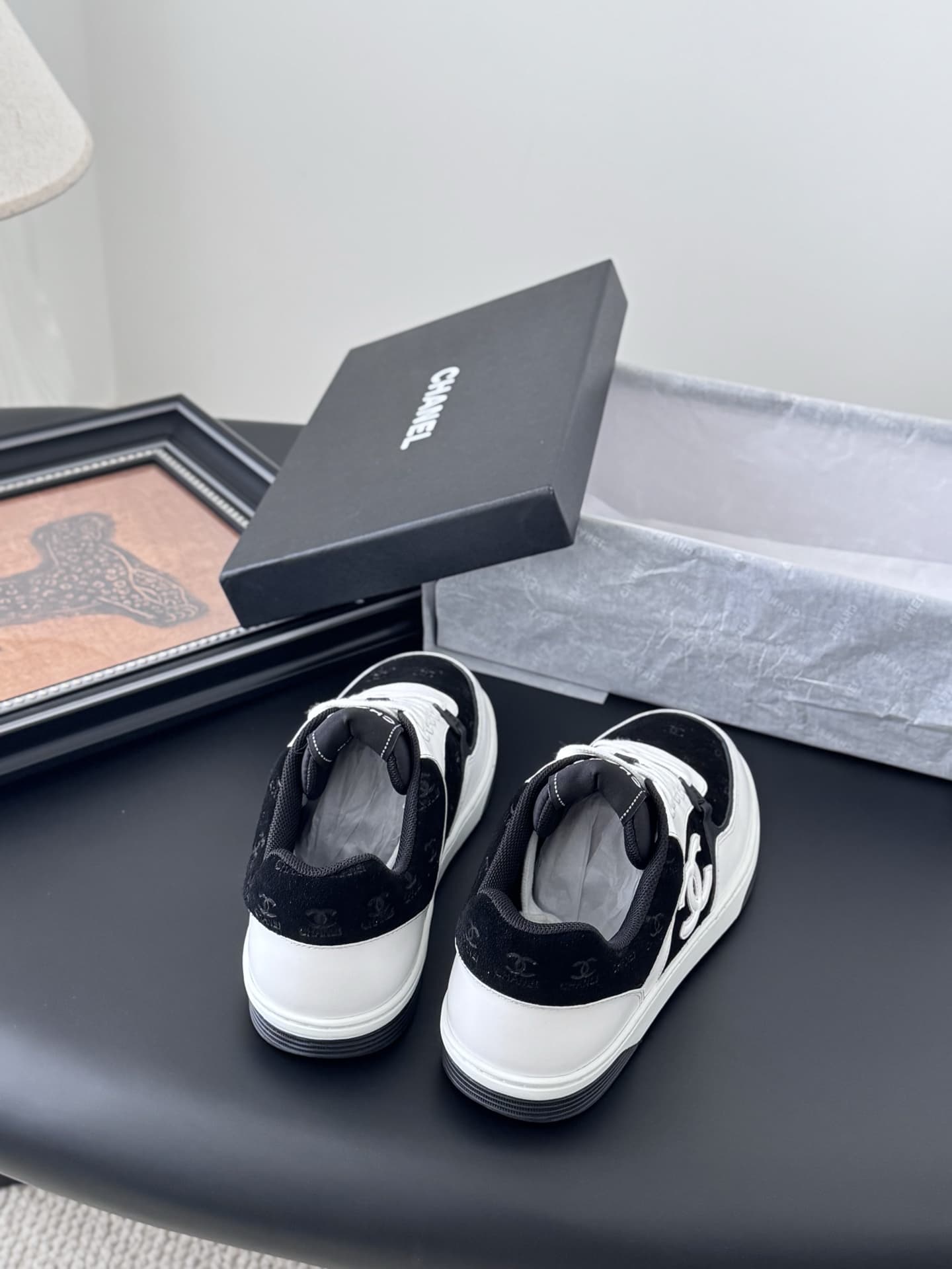 Chanel Suede Kidskin CC Sneaker  Shoes Women