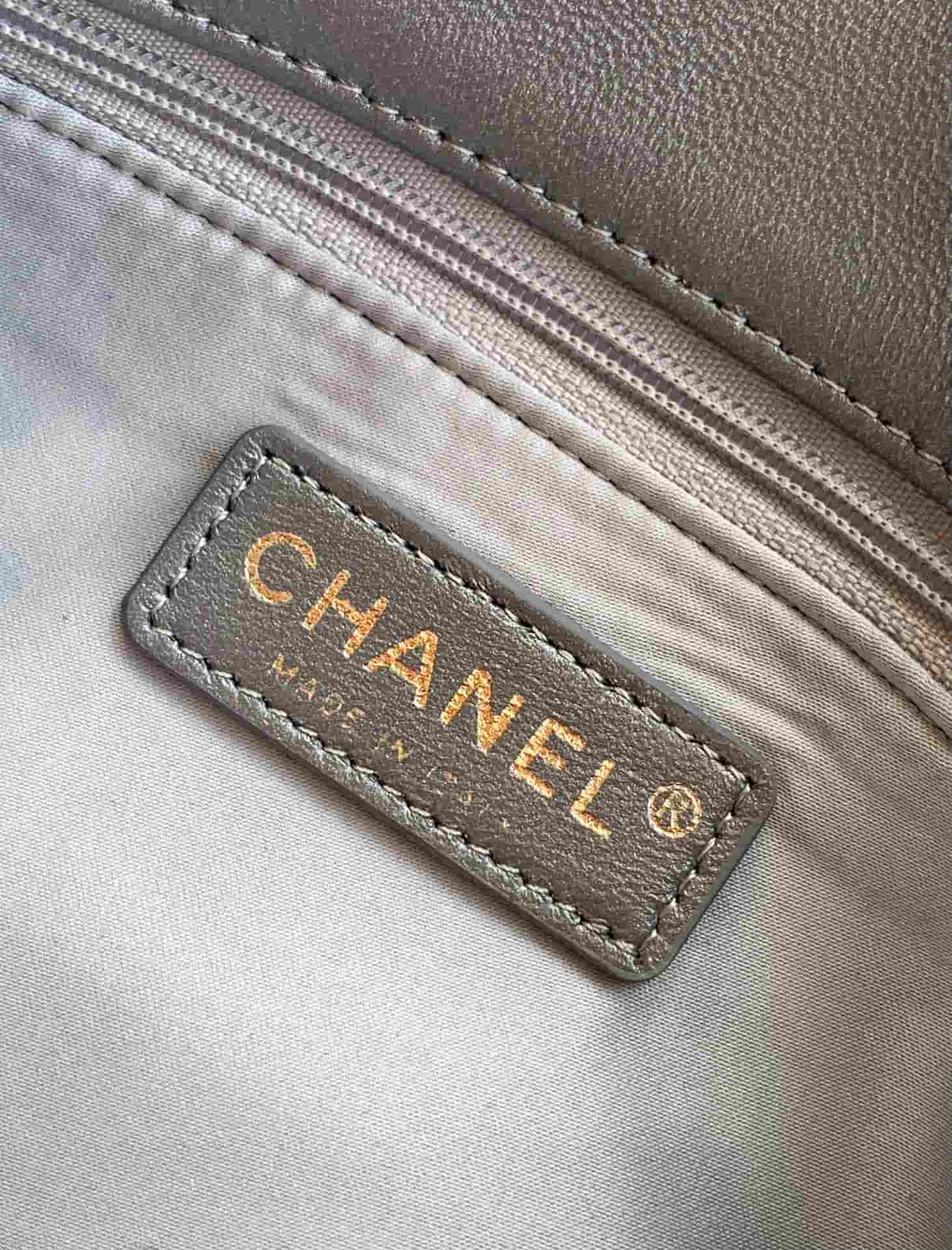 Chanel Classic Mini Flap Bag Sequins Embroidery & Silver-Tone Metal Silver 6171 A