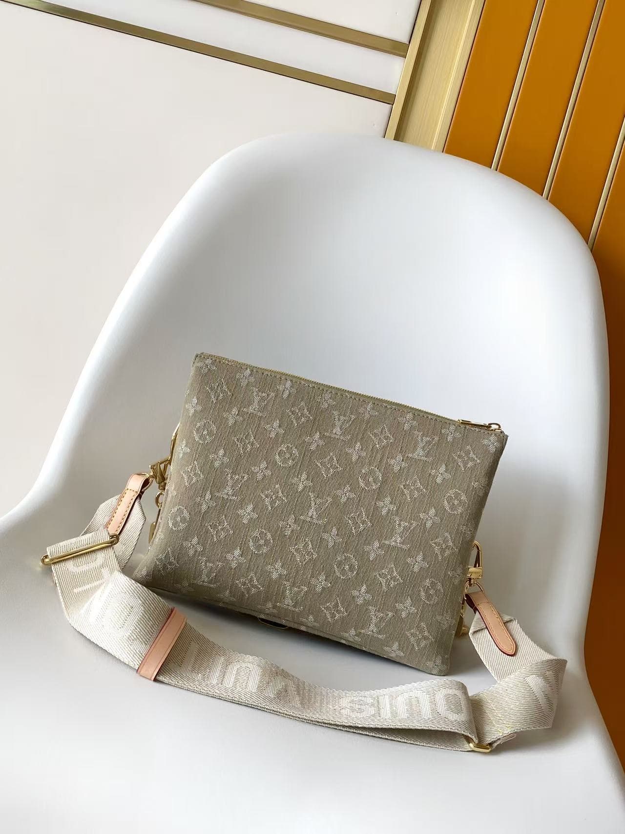 Louis Vuitton Coussin PM Khaki Denim GOTS certified cotton M28360 High