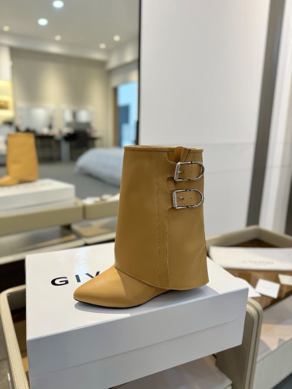 Givenchy Shark Lock Buckles leather ankle boots Women