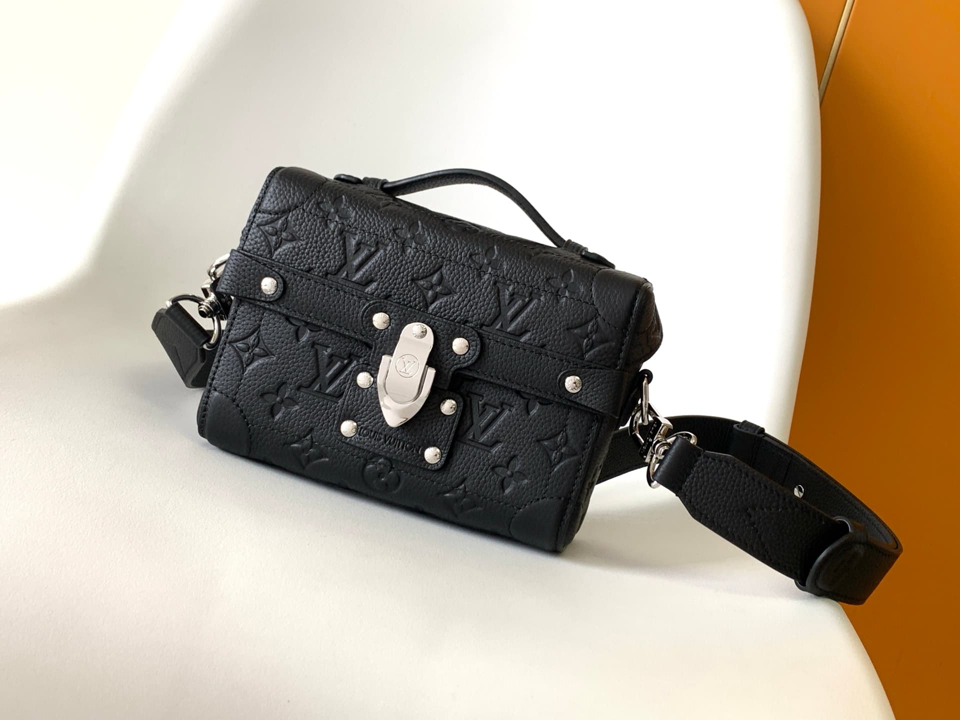 Louis Vuitton Soul Trunk Black Taurillon Monogram embossed cowhide leather M13871 High