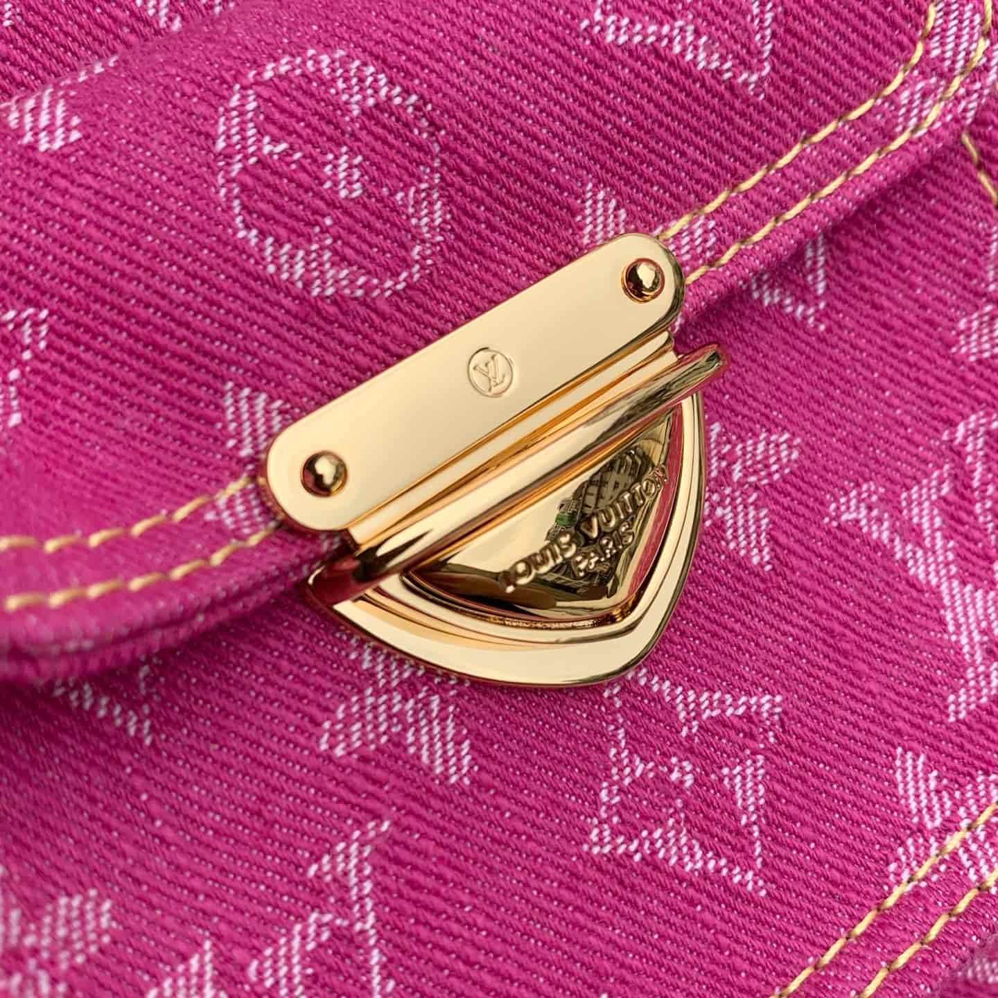 Louis Vuitton Baggy Monogram Fuchsia Denim M28266 High