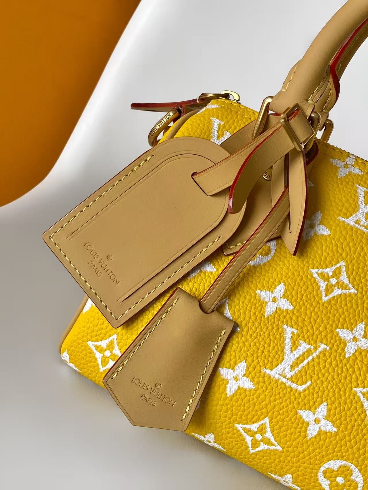 Louis Vuitton Speedy P9 Bandoulière 20 Yellow Calfskin leather M28186 High