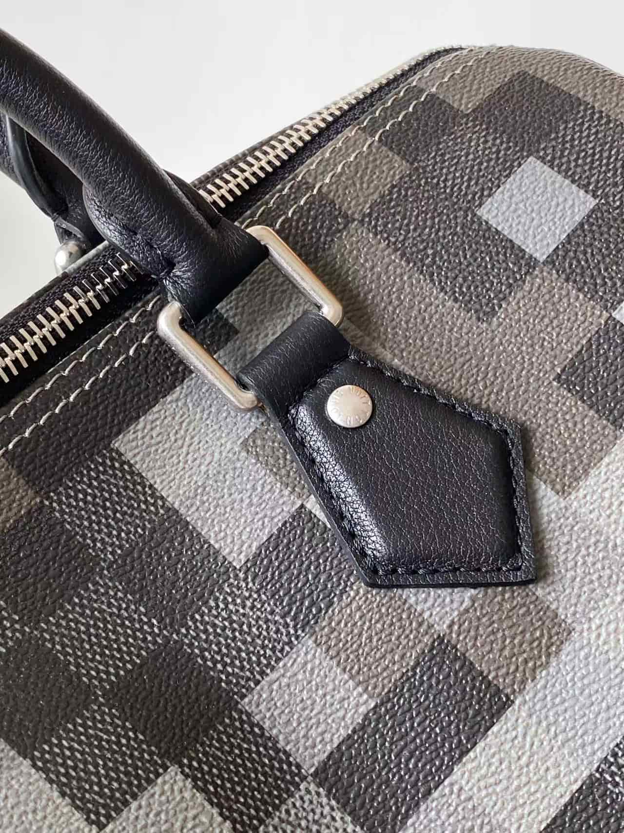 Louis Vuitton Speedy 30 Bandoulière Black Damoflage coated canvas M28977 High