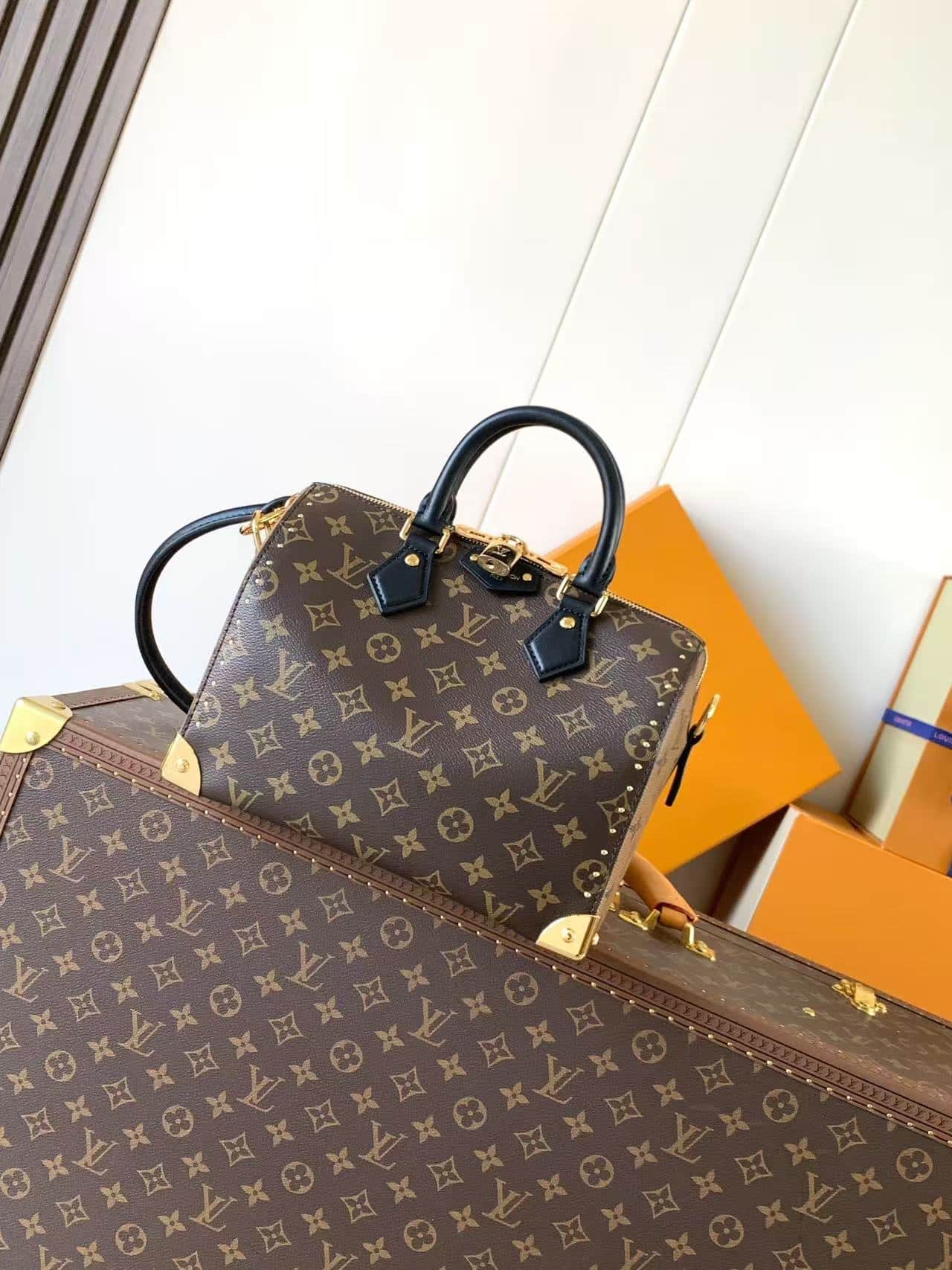 Louis Vuitton Speedy Trunk 25 Monogram Coated canvas M26181 High
