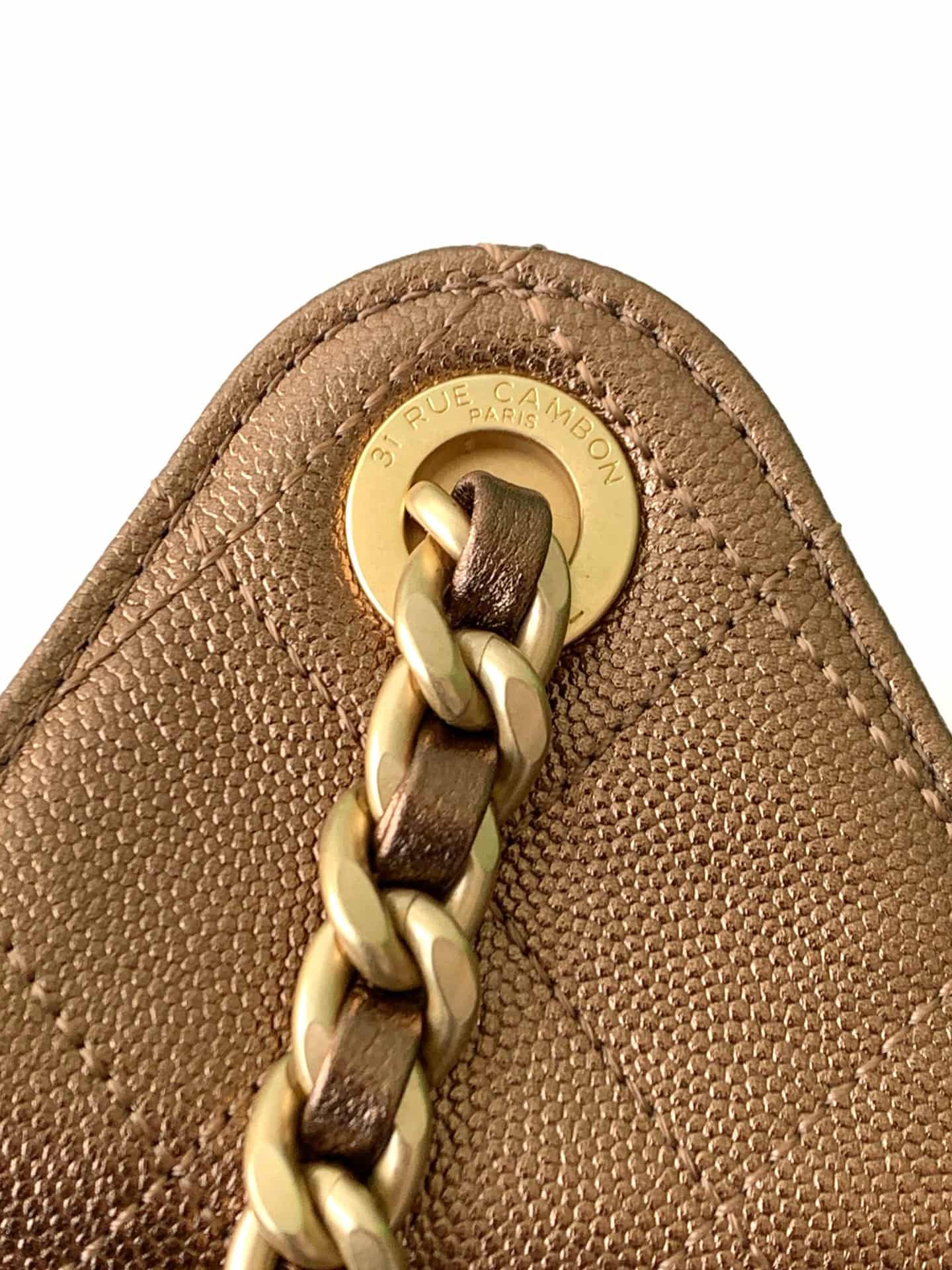 Chanel 25 Medium Hobo Medium handbag AS5311 Grained Calfskin & Gold-tone Metal Dark Gold A