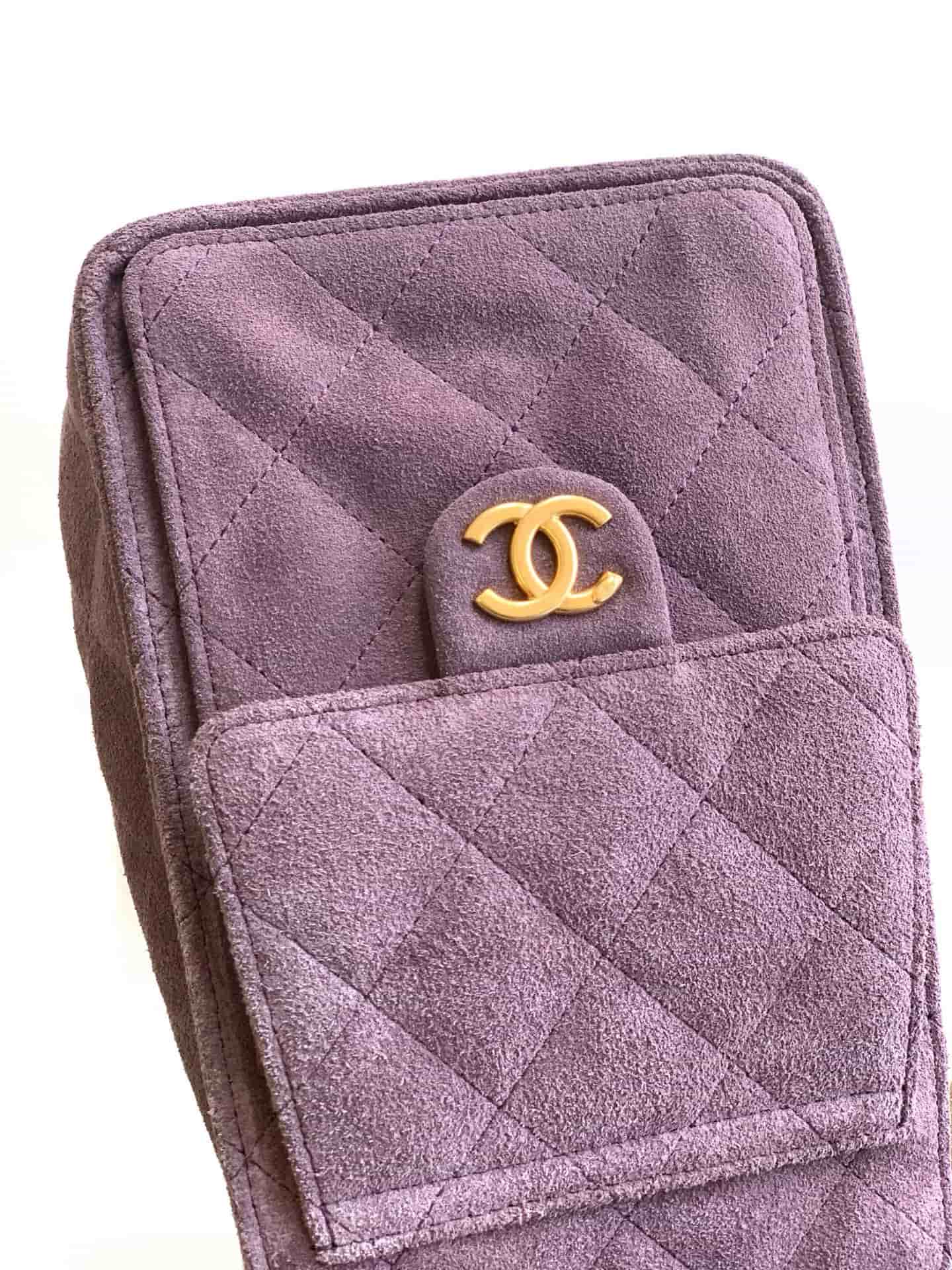 Chanel 25 Small Hobo handbag AS5293 Suede & gold-tone metal Purple A