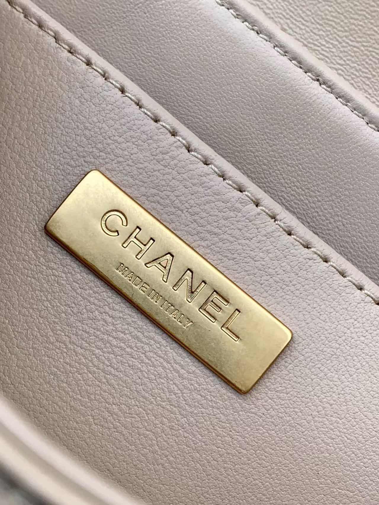 SMALL FLAP BAG WITH TOP HANDLE Lambskin Gold-Metal AS5355 Beige A