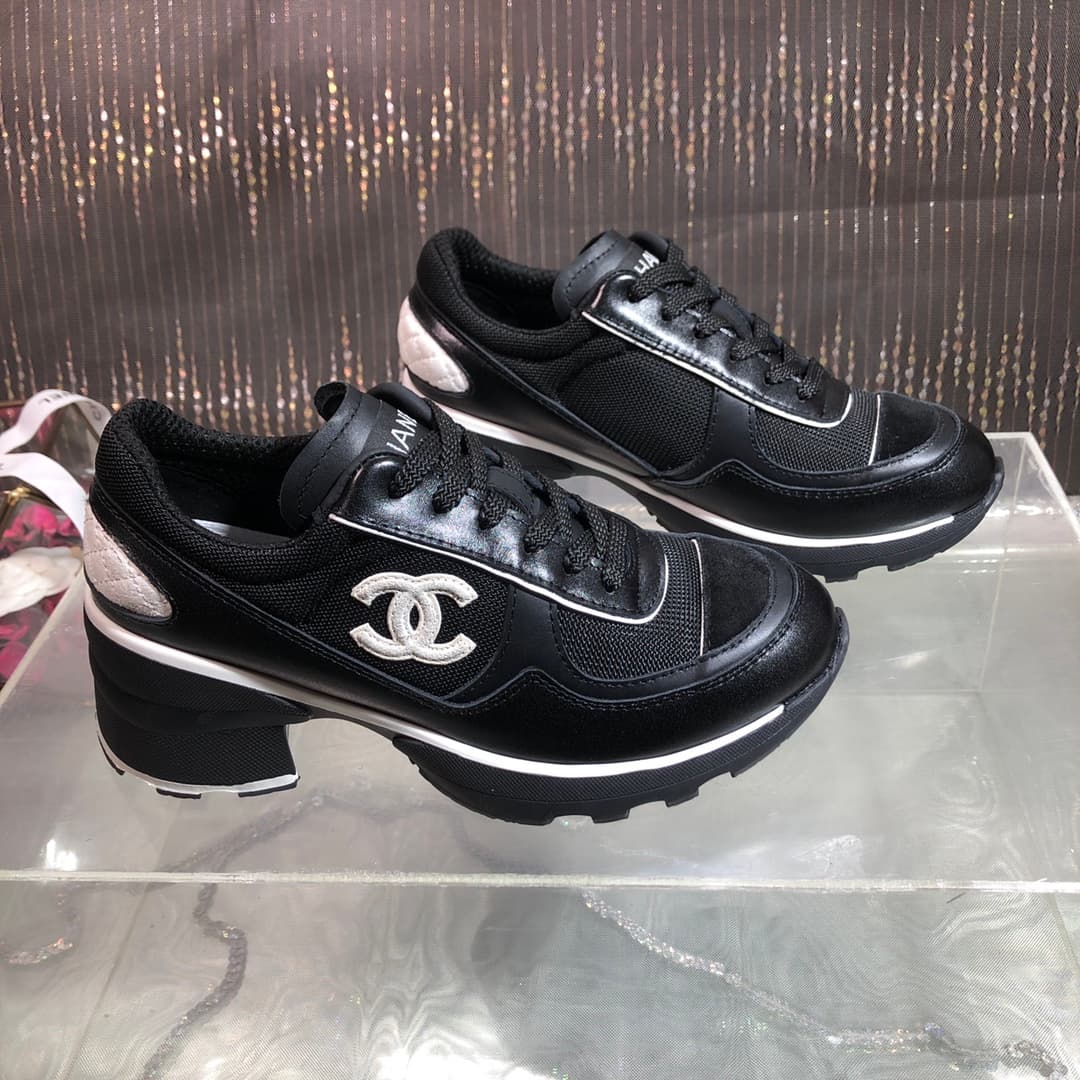 Chanel Sneakers Mixed fibers shiny calfskin suede calfskin Women
