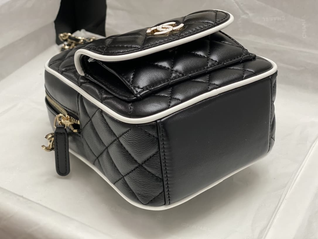 Chanel Mini Backpack Lambskin & Gold-Tone Metal AP3753 Black A