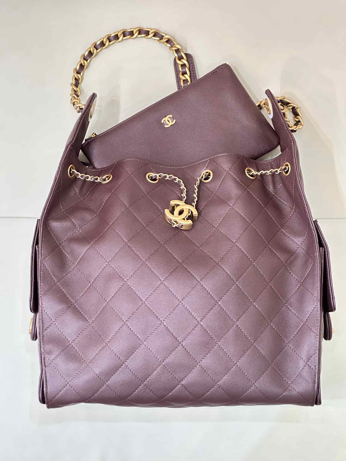 Chanel 25 Medium Hobo handbag AS5311 Grained Calfskin & Gold-tone Metal Brown TOP