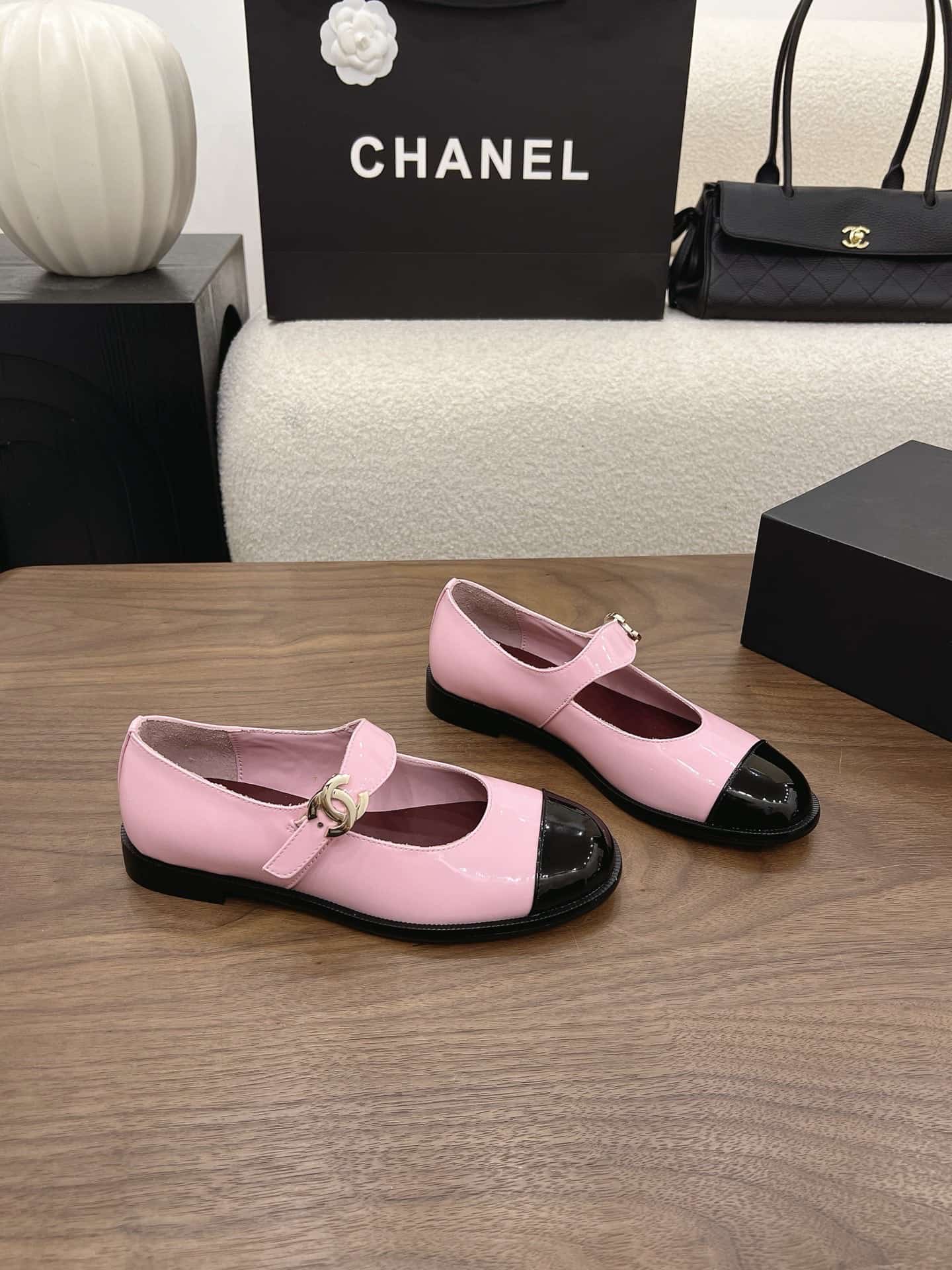 Chanel Mary Jane Flats Shoes Women