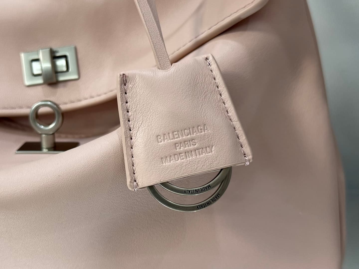Balenciaga Rodeo Small Bag in Pink Leather With Silver-Tone Metal TOP