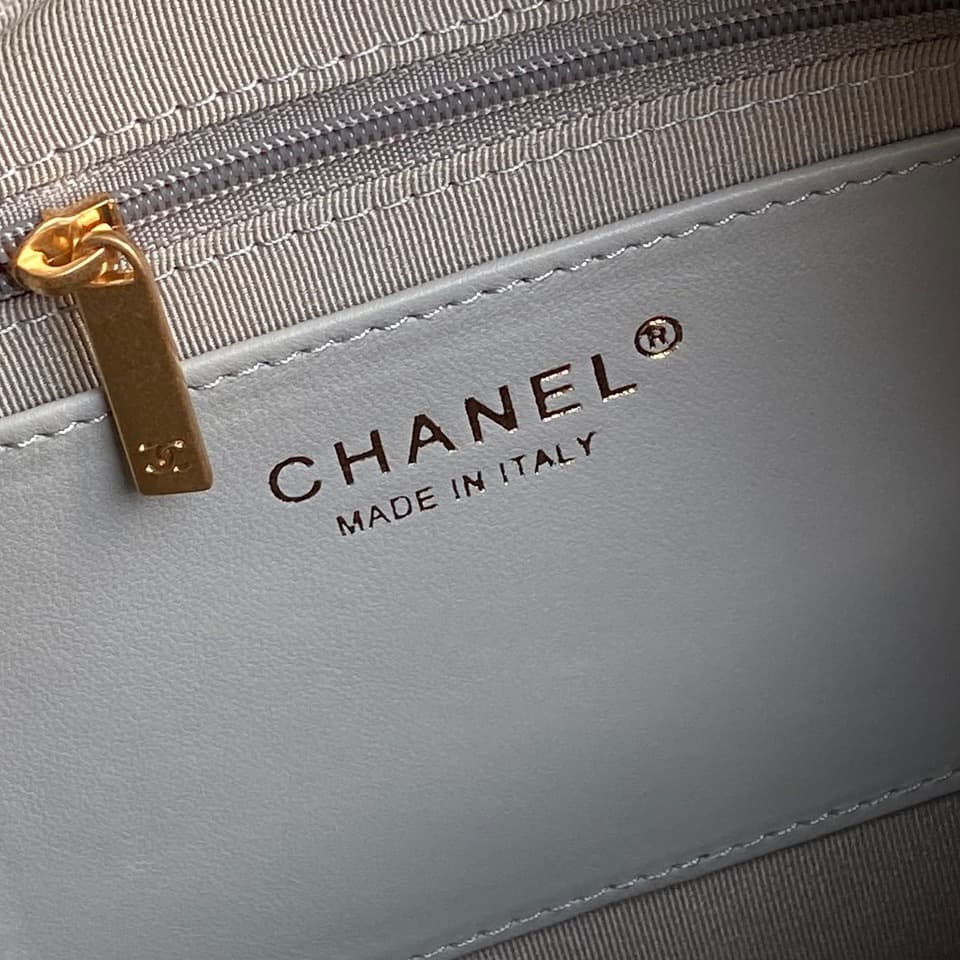 Chanel Trendy Pockets Hobo Bag Lambskin & Gold Metal Grey AS5302 A