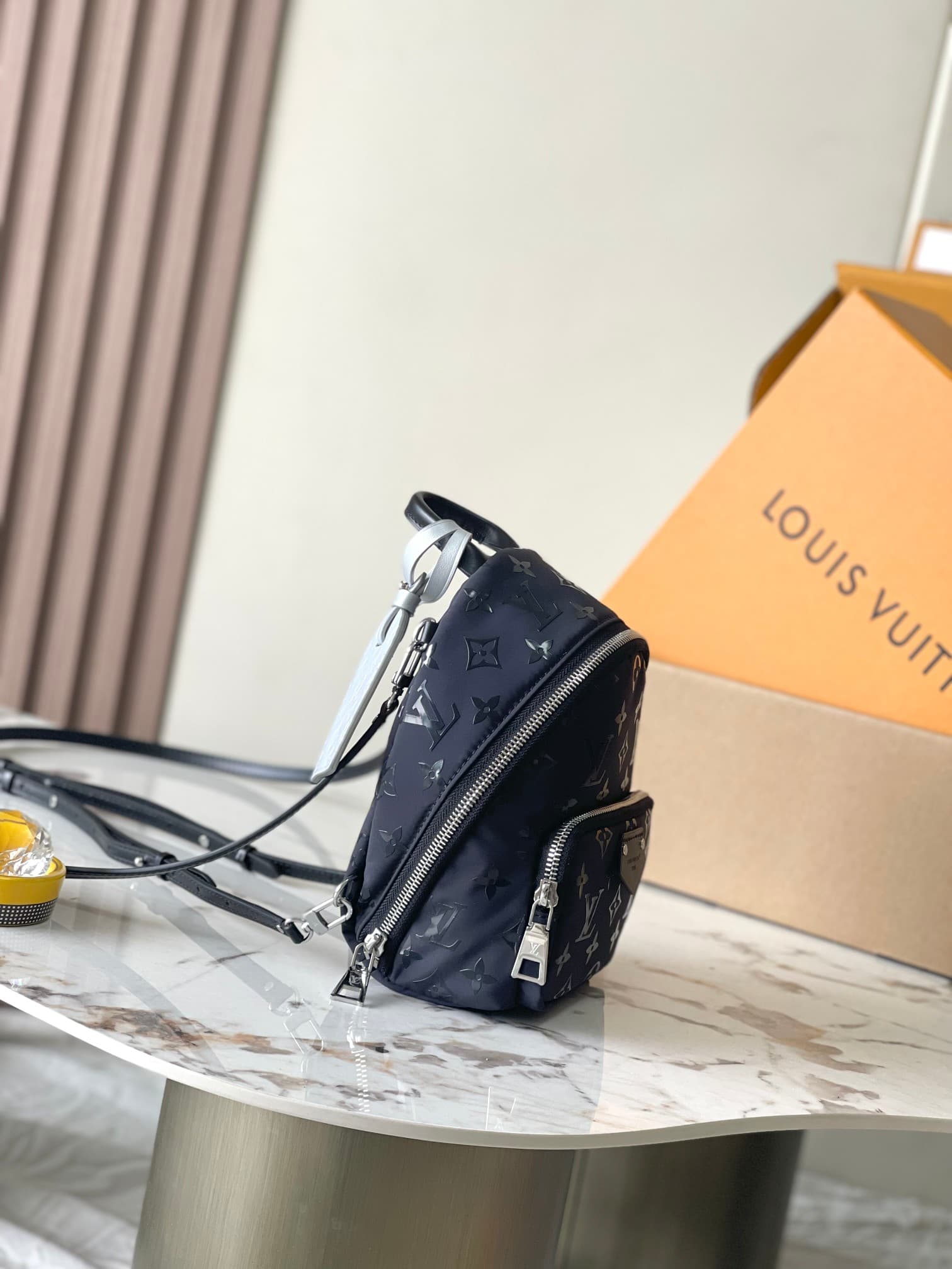 Louis Vuitton Palm Spring Mini Backpack Monogram Nylon Polar Night M11780 Top