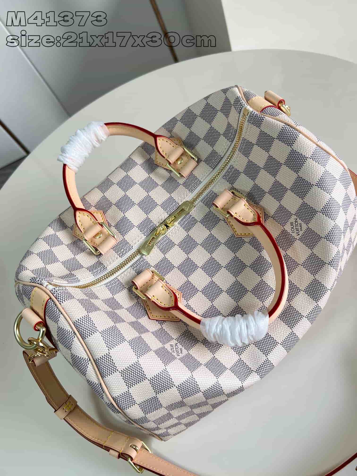 LV Speedy Bandoulière 30 Damier Azur Canvas M41373 High