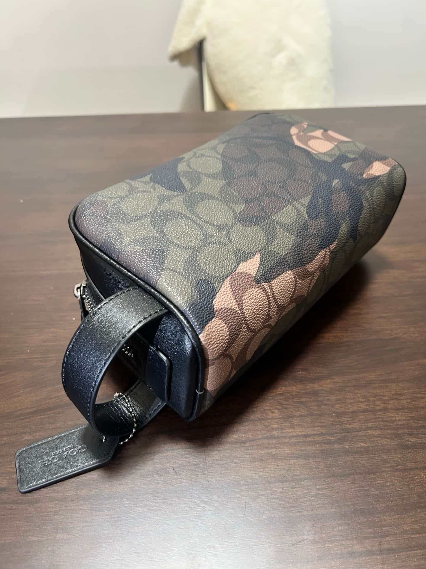 Coach Small Travel Kit in Signature Canvas with Camo Print High