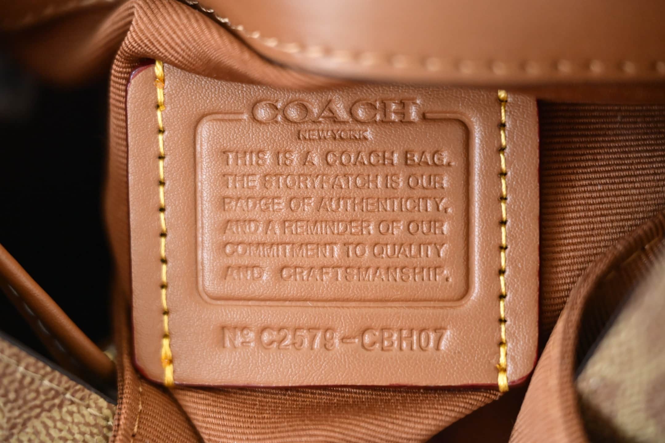 COACH Rowan Bucket Bag In Tan Signature Canvas High