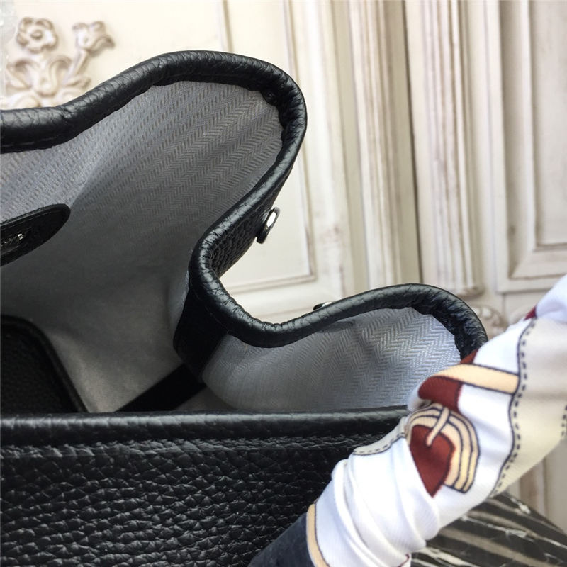 Hermes Garden Party 30/36 Bag Calfskin In Black High