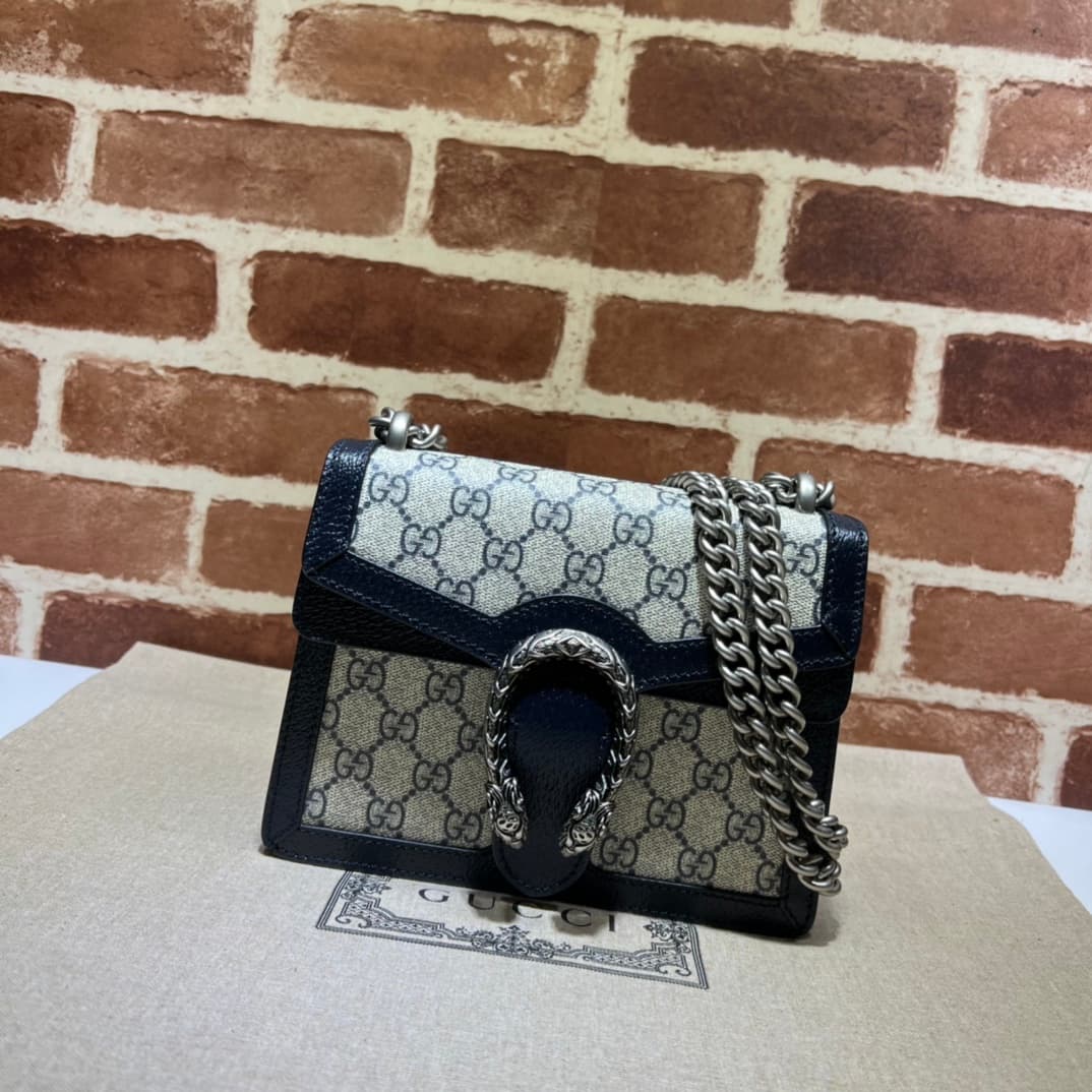 Dionysus GG Supreme mini Bag 421970 Black High