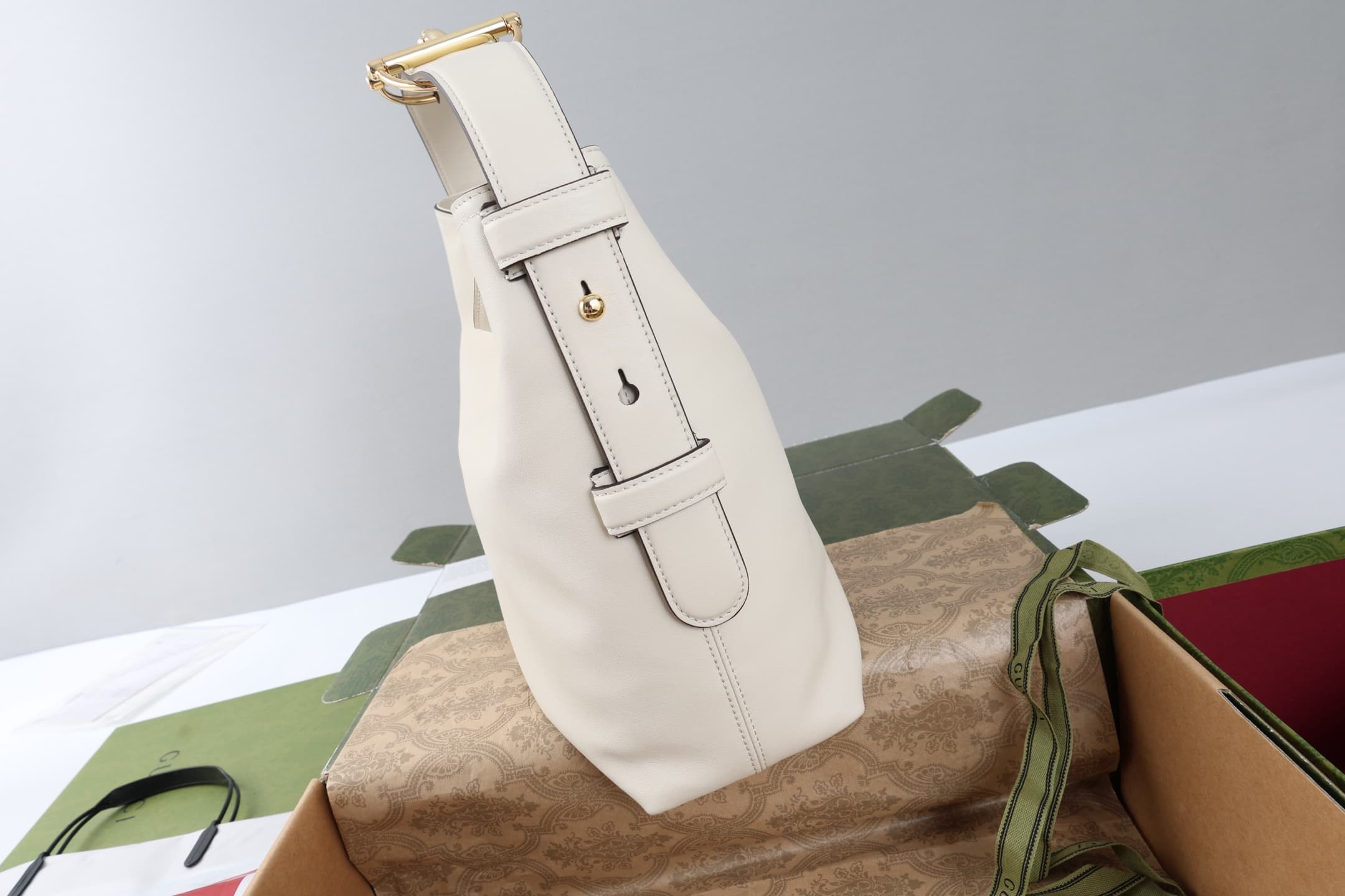 Gucci Beatrix medium tote bag White soft smooth leather ‎850926 High