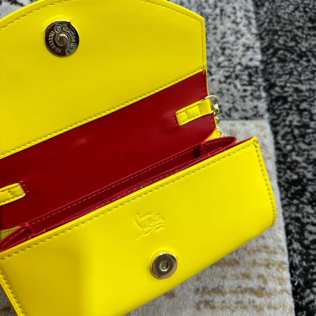 Christian Louboutin Loubi54 leather shoulder bag in yellow High