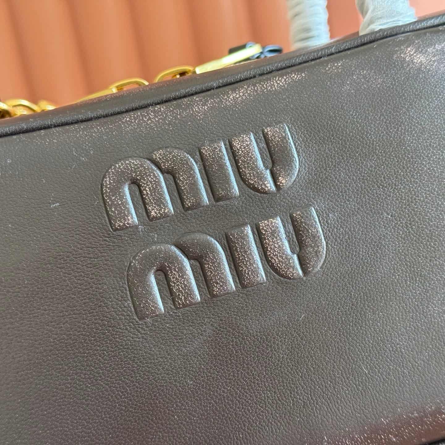Miu Miu Beau leather bag Briarwood Calfskin 5BB173 TOP