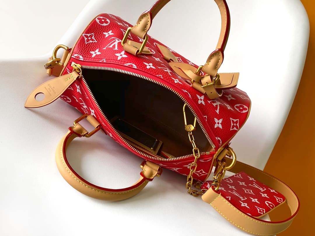 Louis Vuitton Speedy P9 Bandoulière 25 Red Soft calfskin M24425 High