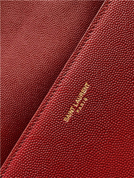 CASSANDRA MEDIUM TOP HANDLE BAG IN GRAIN DE POUDRE EMBOSSED LEATHER Red-Dark High