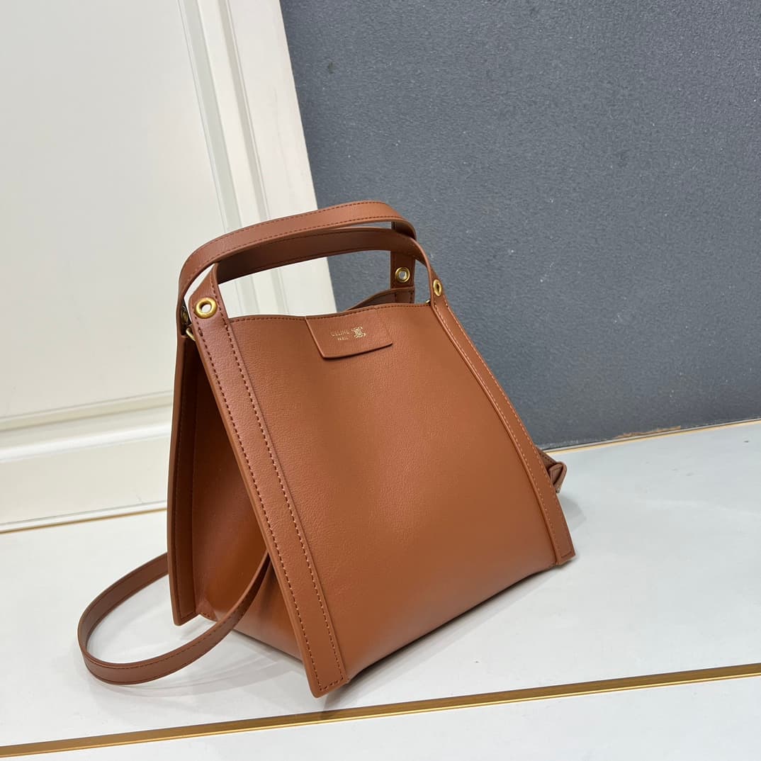 Celine SMALL CUBE BAG IN SUPPLE CALFSKIN SOFT TAN