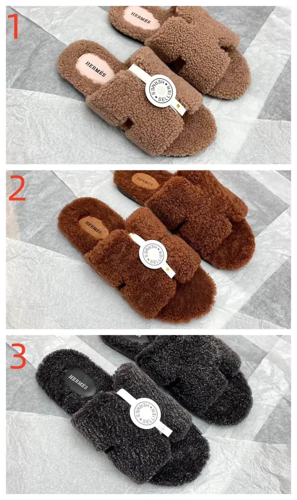 Hermes Woolskin Chypre Sandal Shoes Women