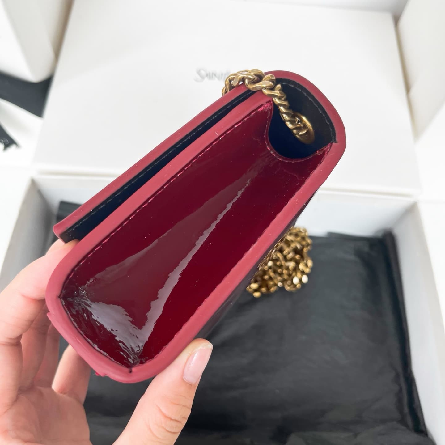 Kate small in patent leather 469390 GRENADE High