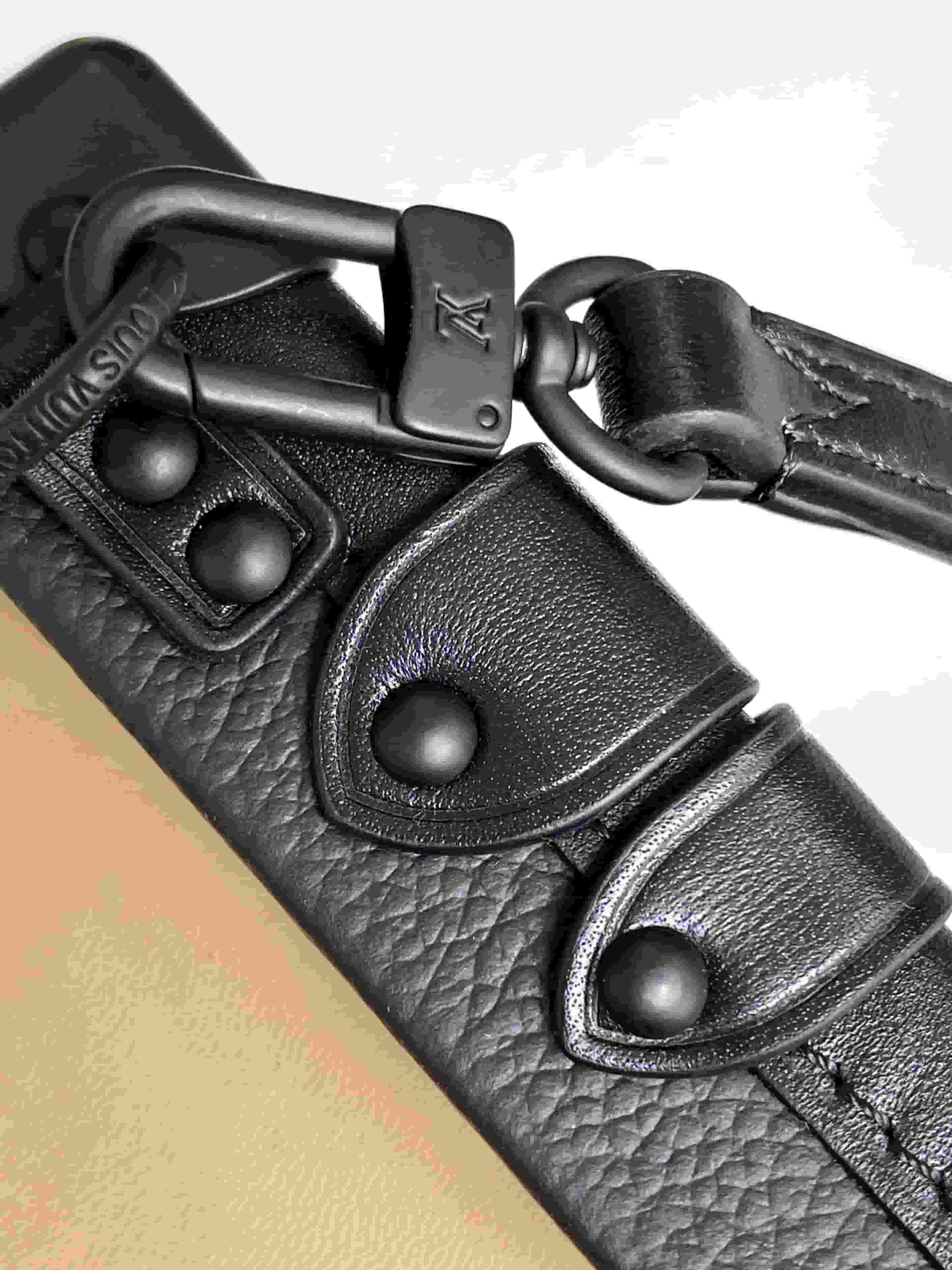 Louis Vuitton Petite Malle All Black Cowhide leather M24303 High