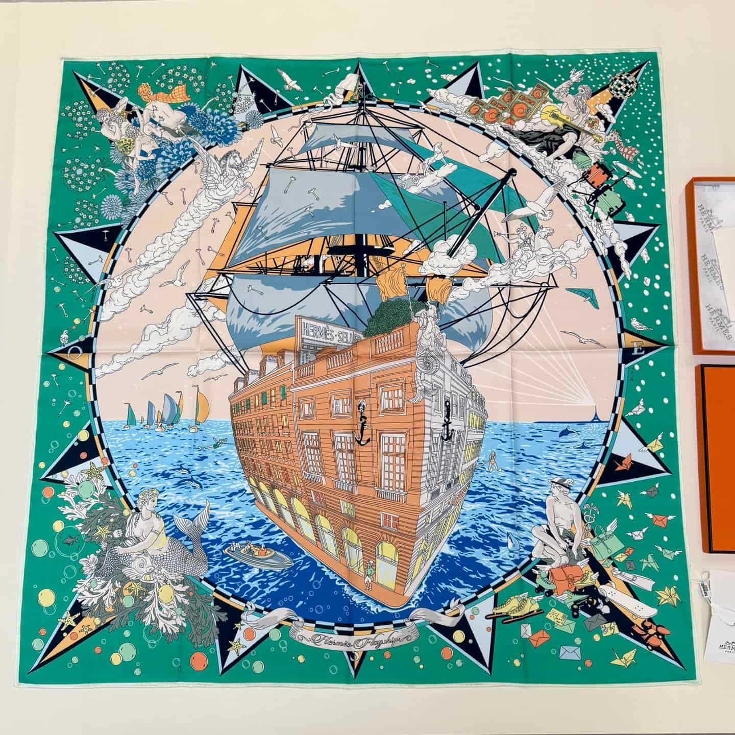 Hermes Silk Flagship Scarf 90