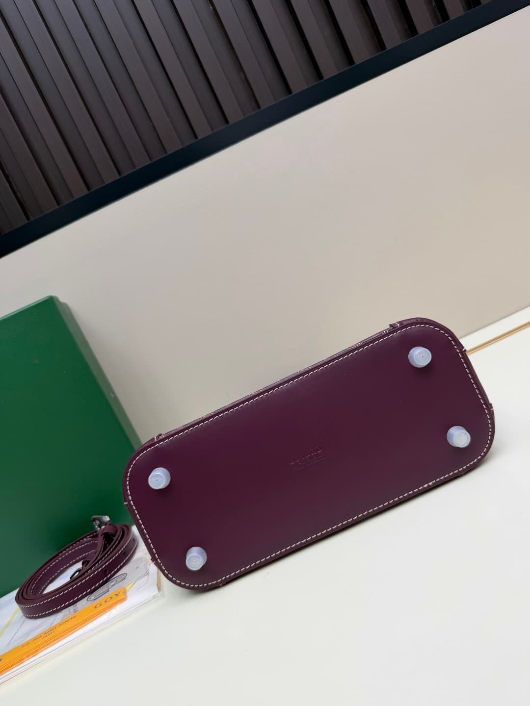 Goyard Vendôme mini bag in Goyardine coated canvas burgundy high