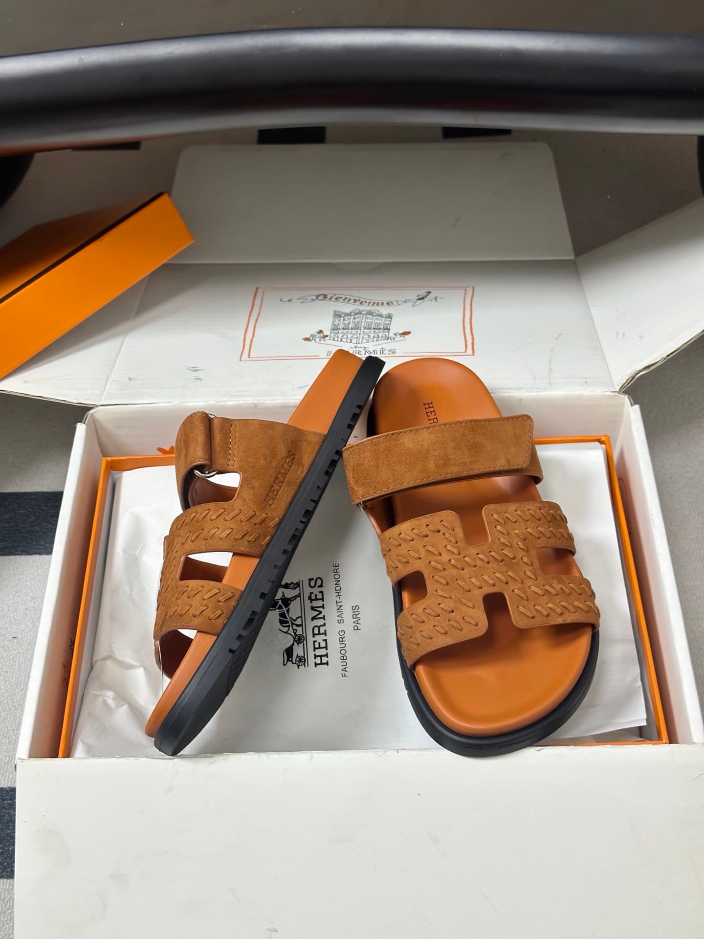 Hermès Chypre braided suede sandals Women