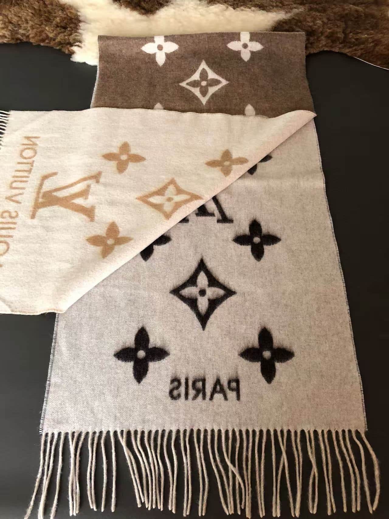 Louis Vuitton Reykjavik Gradient Scarf Beige