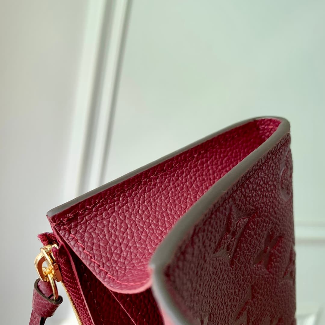 Louis Vuitton EMILIE WALLET Monogram Empreinte Grenat Red M62369 High